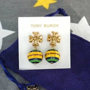 Tory Burch Roxanne Small Drop Earrings in Yellow Multi